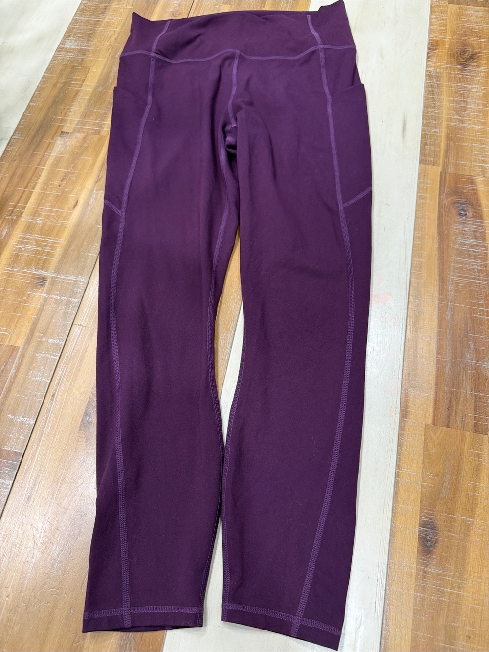 Fabletics Plum Kids Leggings with Contrasting Stitch